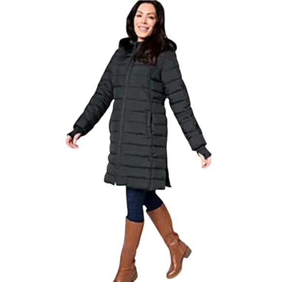 Susan Graver Jackets & Blazers - COPY - QVC Susan Graver Regular Water Resistant Quilted Coat with Hood NWT BLAC…